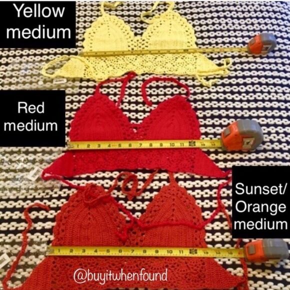 Knit Crochet Halter Crop Top or Crochet Halter Bikini Top Multiple Colors/Sizes - Picture 2 of 8